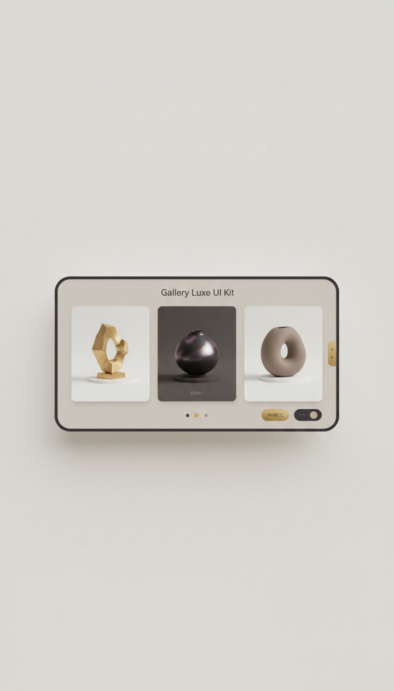 UI kit with metallic accents