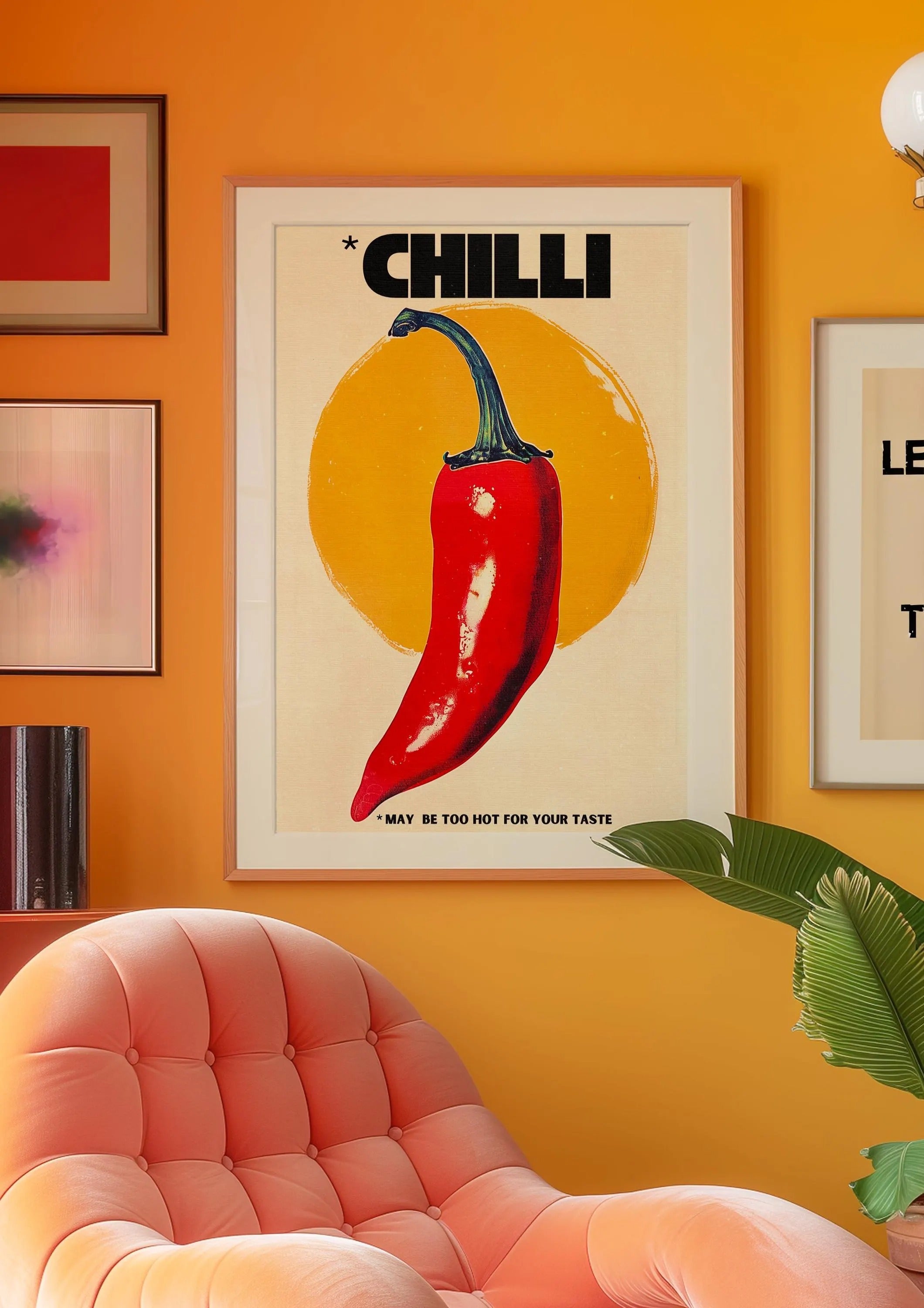 Chilli Pepper Poster: 70s Retro Kitchen Wall Art (Digital Download)