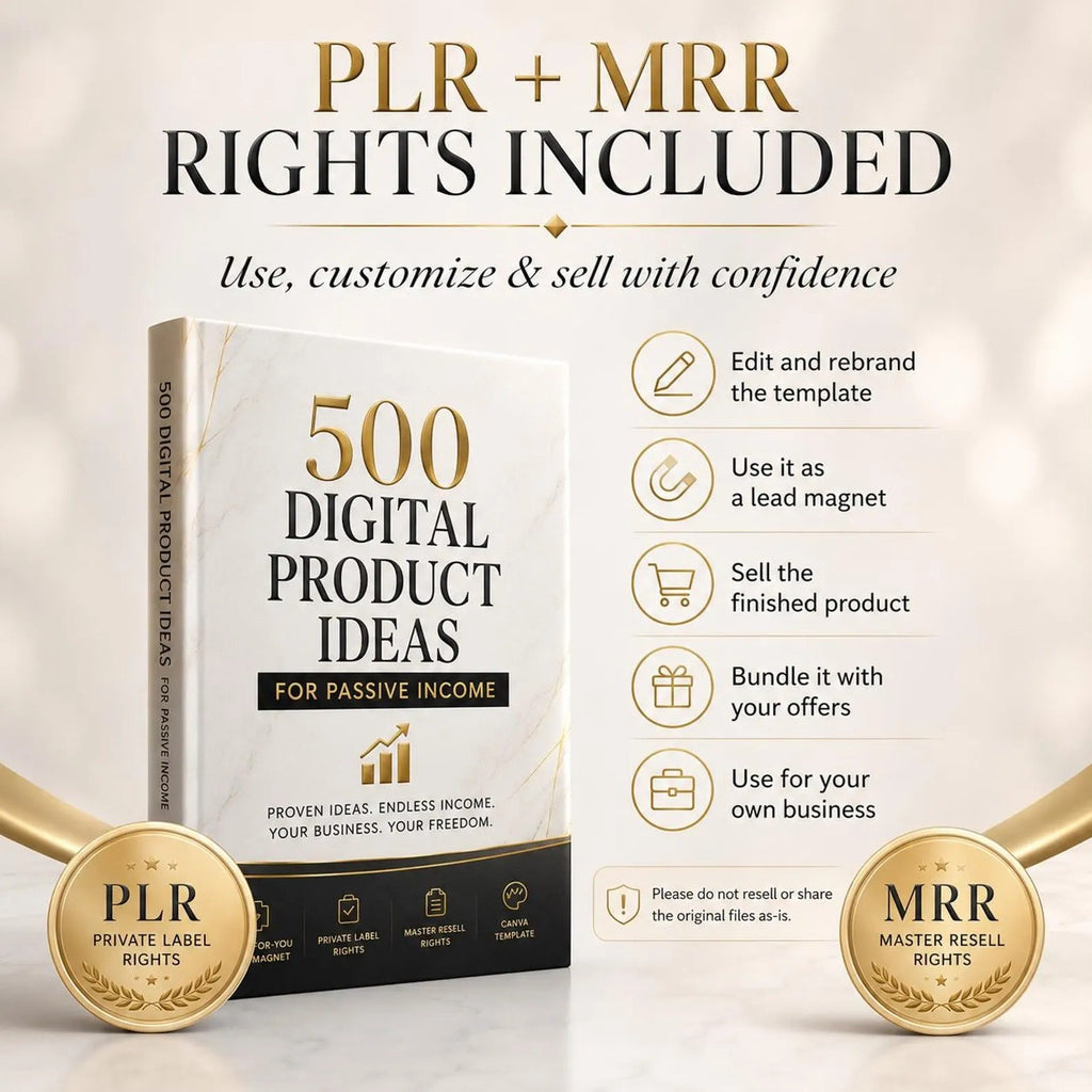 500 Digital Product Ideas – Done For You